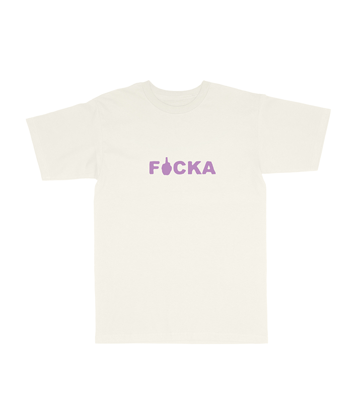 F*CKA Shirt off white/purple