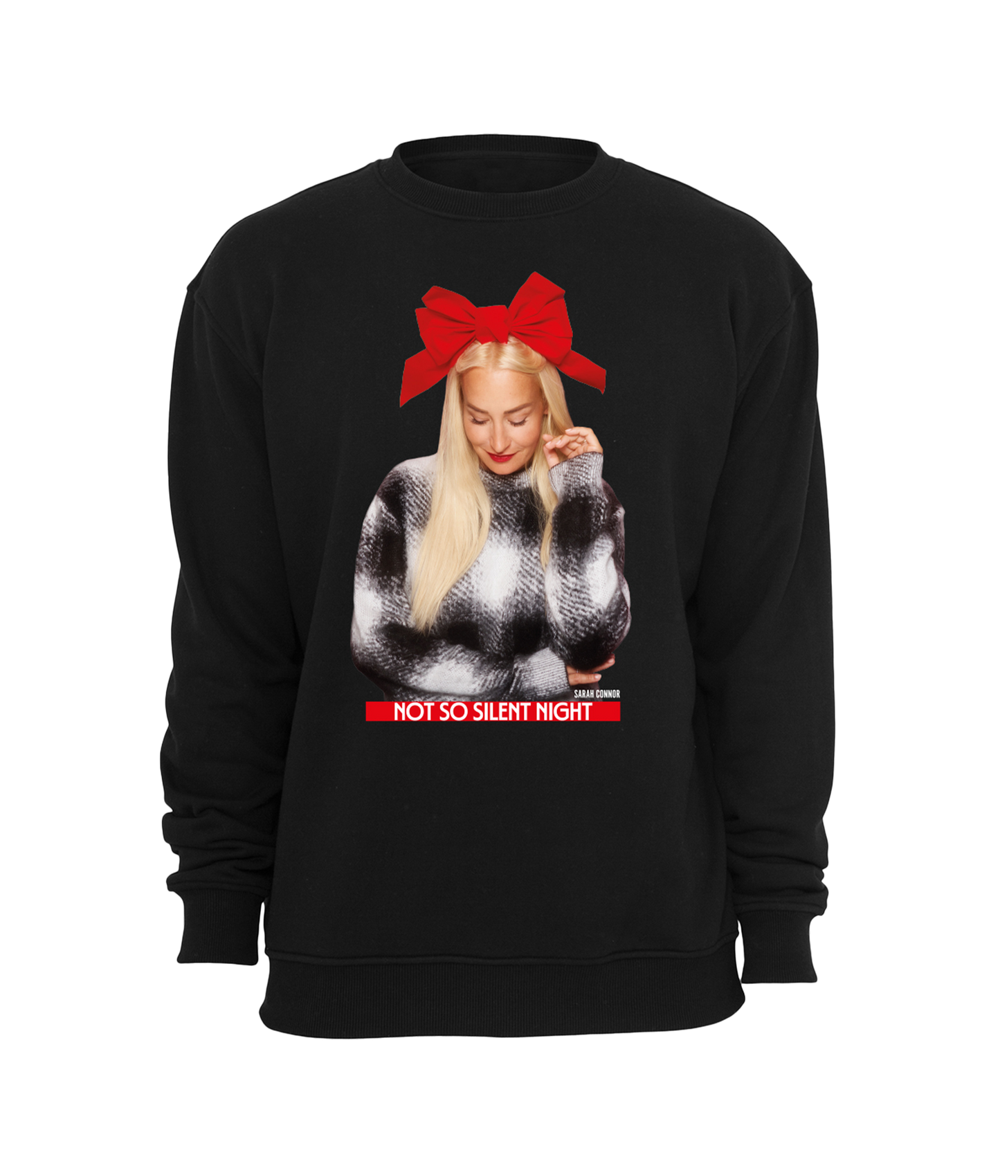 Sarah Connor Sweater Fotoprint Schleife
