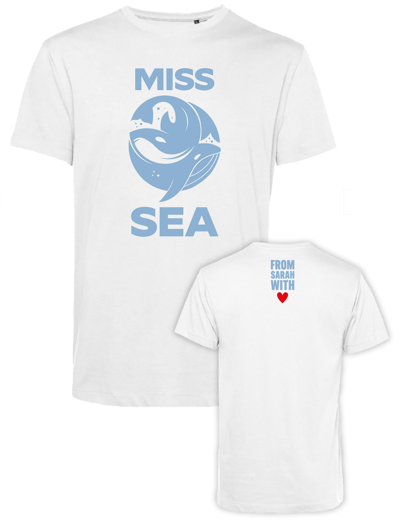 MISS SEA Foundation T-Shirt weiß/hellblau