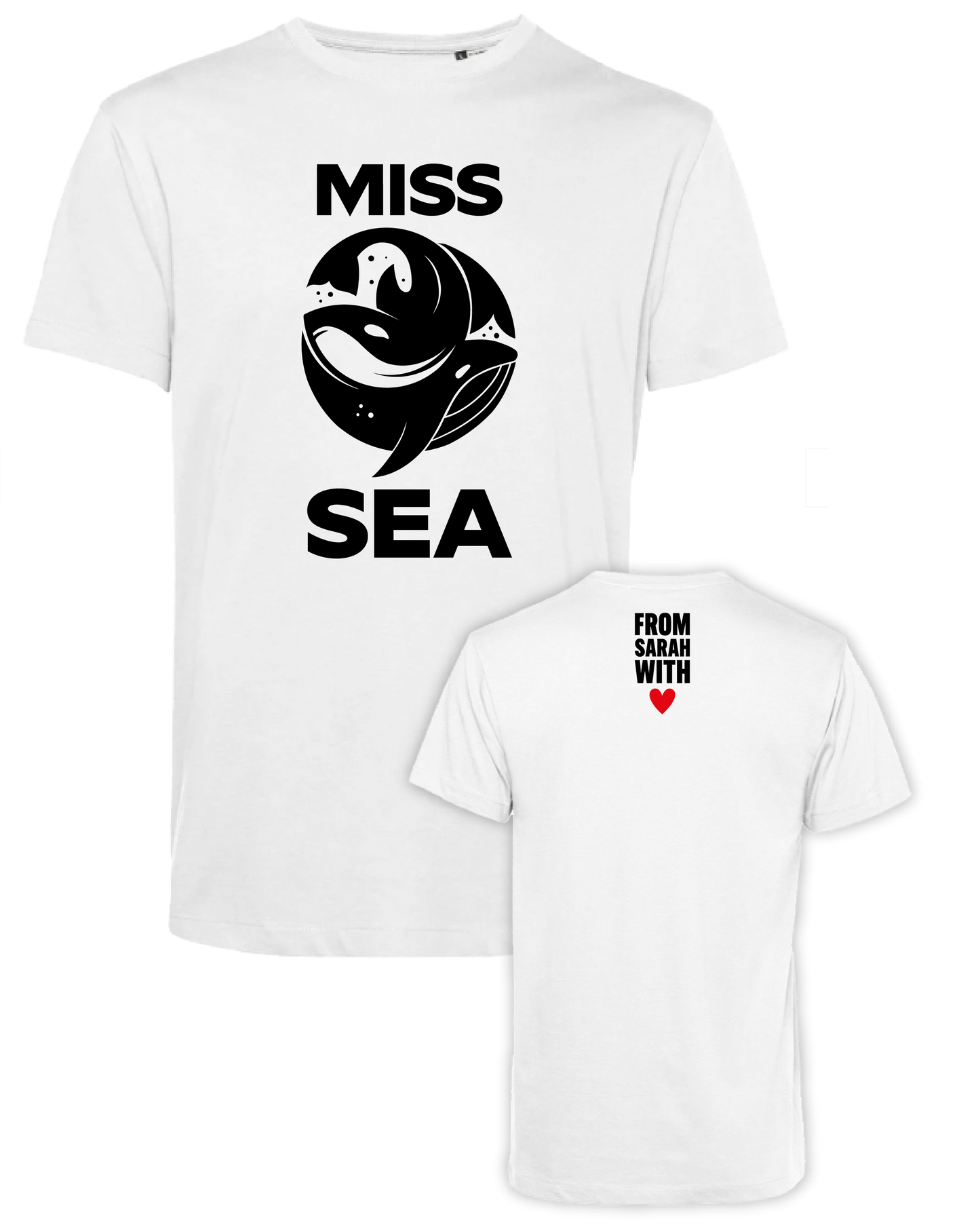 MISS SEA Foundation T-Shirt weiß/schwarz