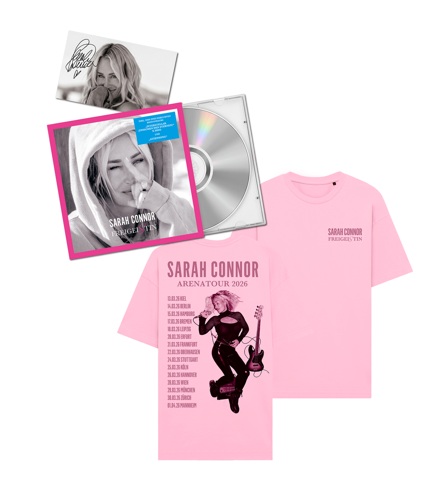 Freigeistin Special Deluxe Edition Bundle mit Autogrammkarte & Tourshirt 26 Rosa