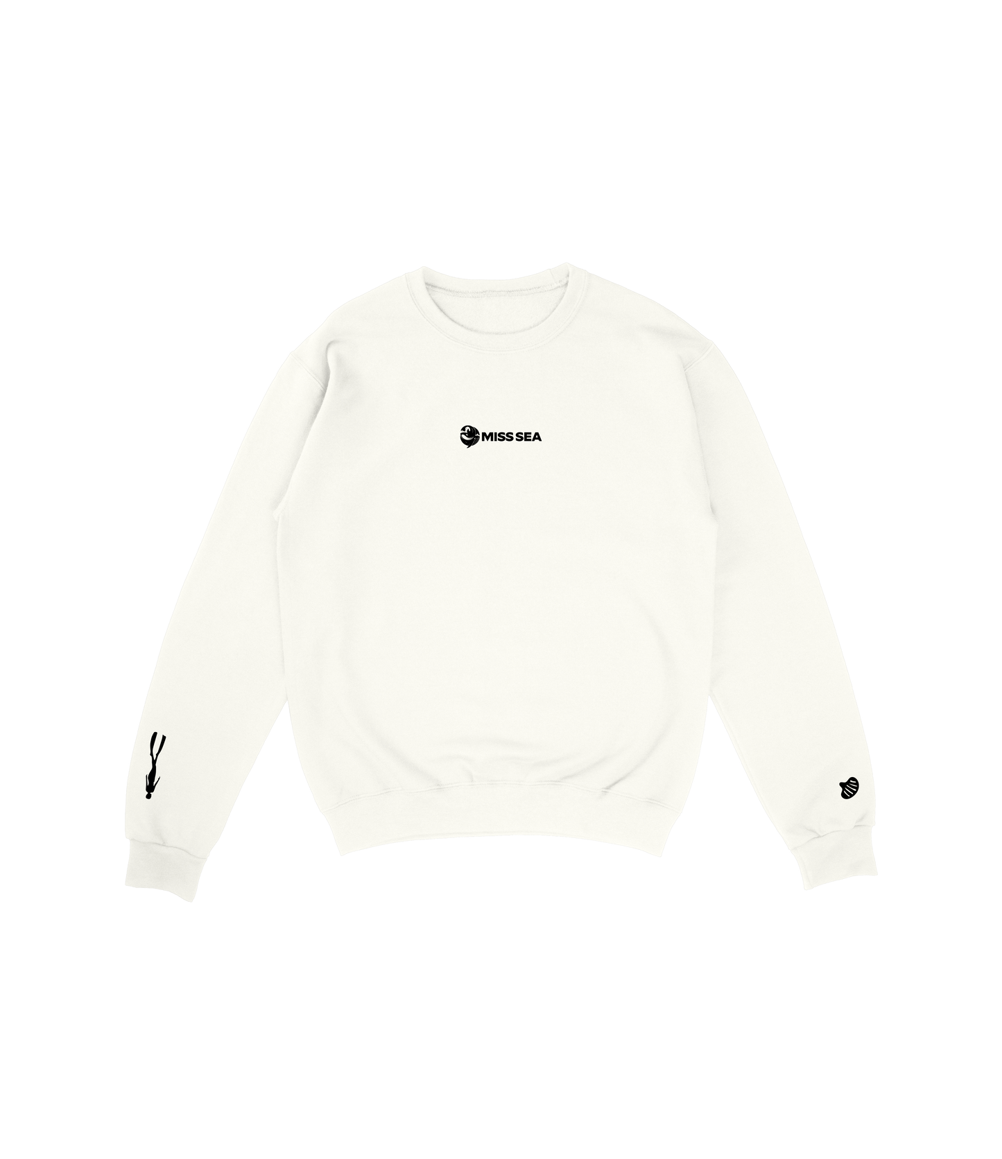 Miss Sea Logo Crewneck White