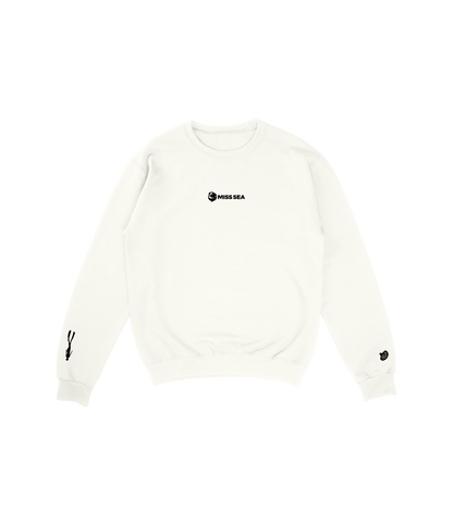 Miss Sea Logo Crewneck White