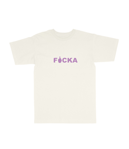 F*CKA Shirt off white/purple